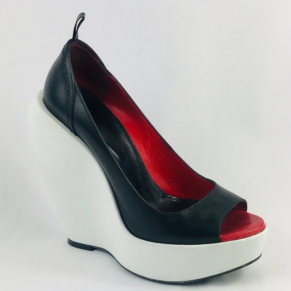 Givenchy Women's Open Toe Platform Pump Wedges - image 1